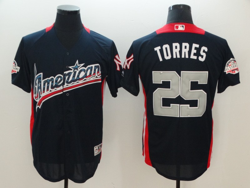 American League #25 Gleyber Torres Navy 2018 MLB All-Star Game Home Run Derby Jersey